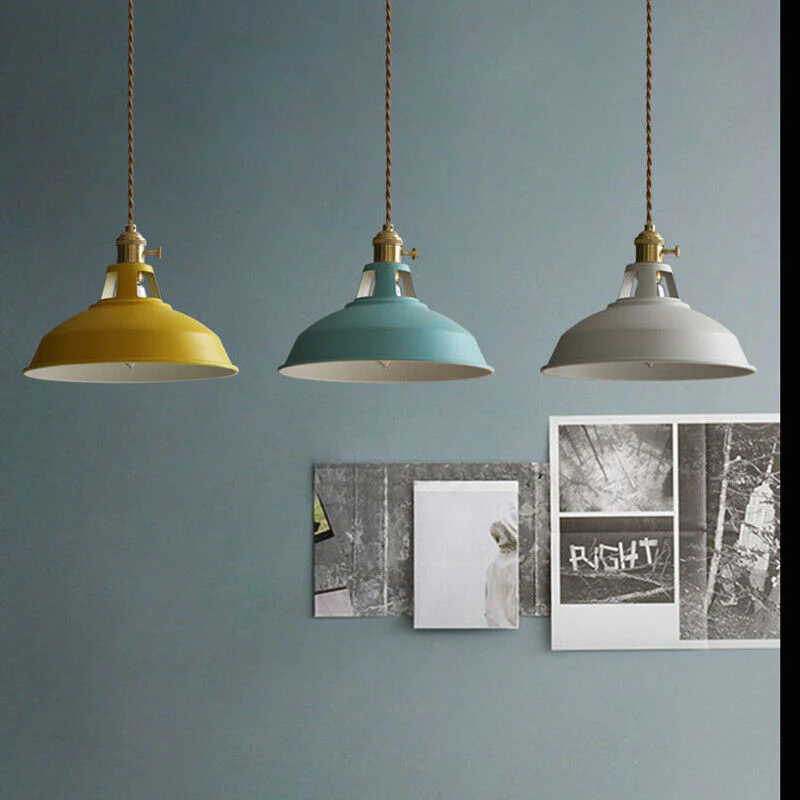 Stunning Colorful Round Iron Island Pendant Light - Image 10