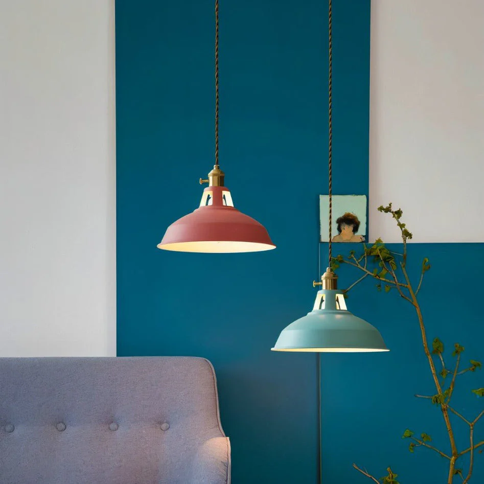 Stunning Colorful Round Iron Island Pendant Light - Image 15