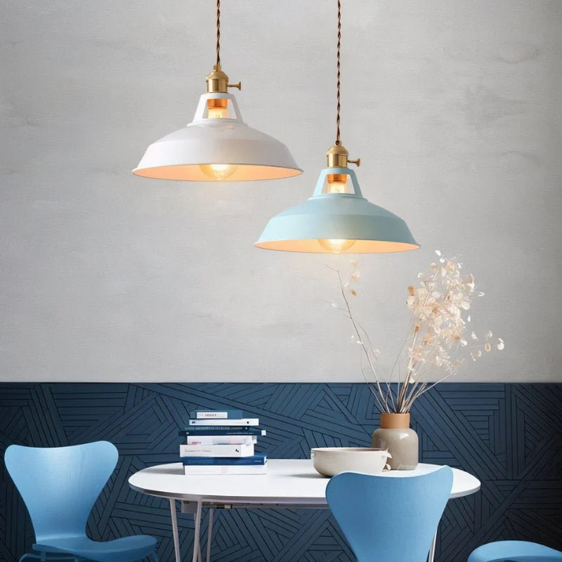 Stunning Colorful Round Iron Island Pendant Light - Image 4