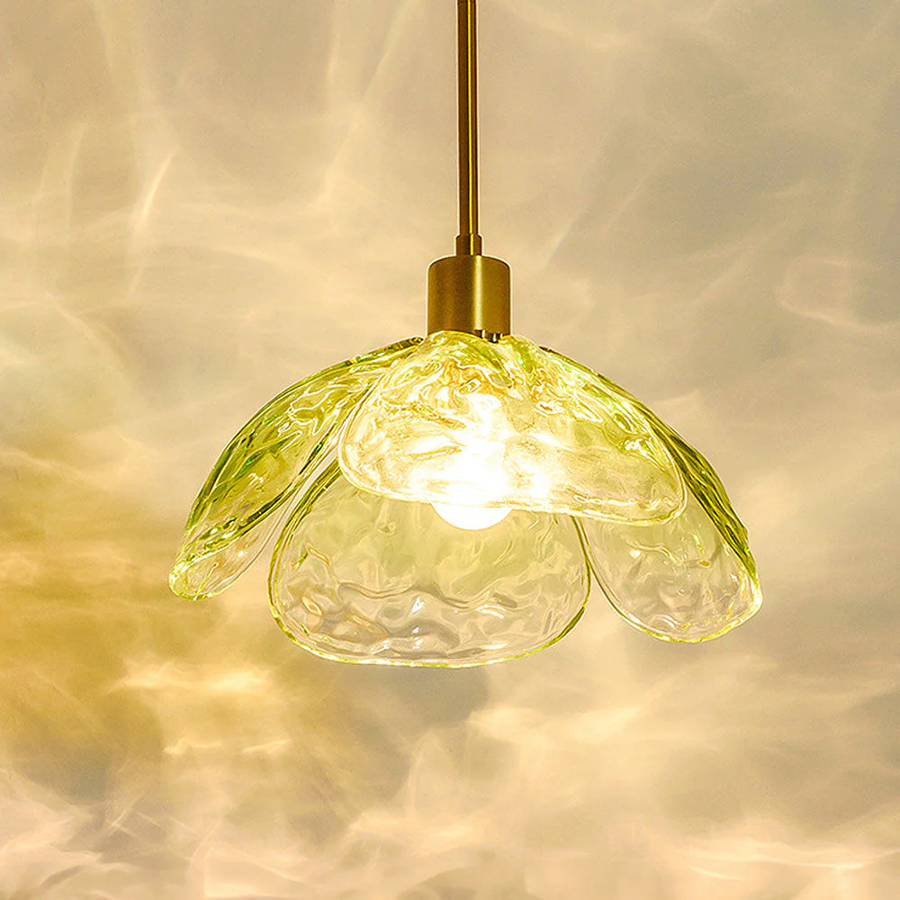 Stylish Flower Shape Glass Rod Pendant Light