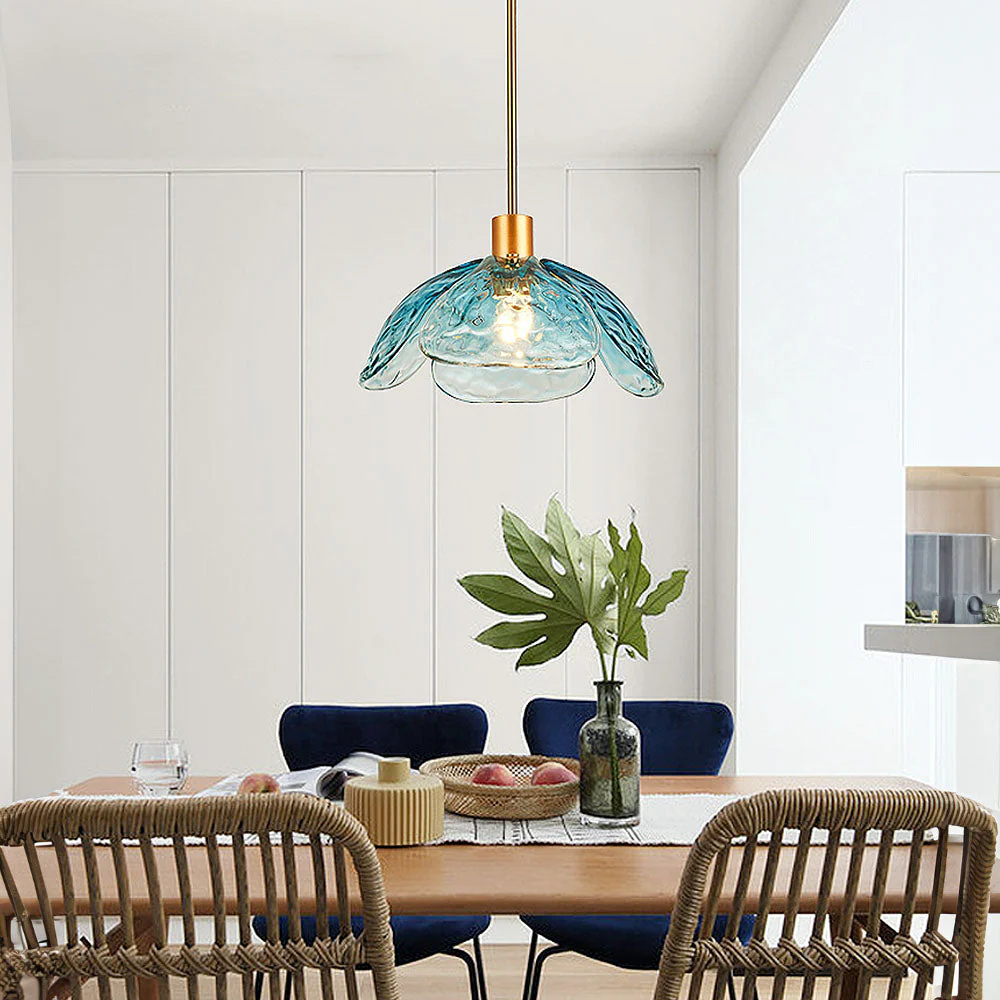 Stylish Flower Shape Glass Rod Pendant Light - Image 12