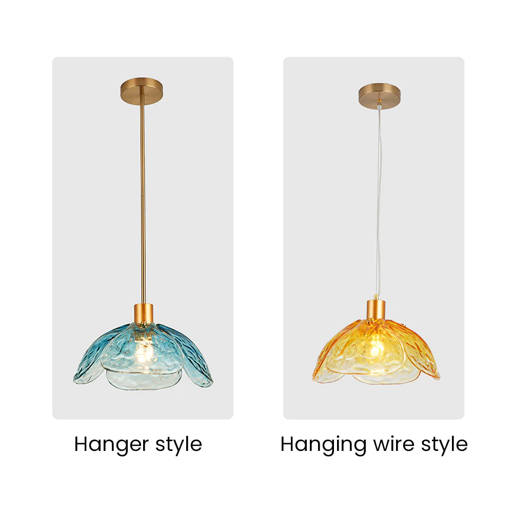 Stylish Flower Shape Glass Rod Pendant Light - Image 18