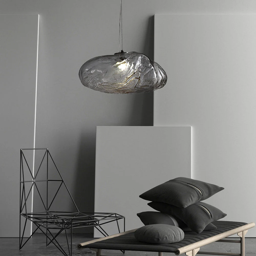 Stylish Glass Cloud Shape Pendant Light Indoor Fixture Decorative Light - Image 10