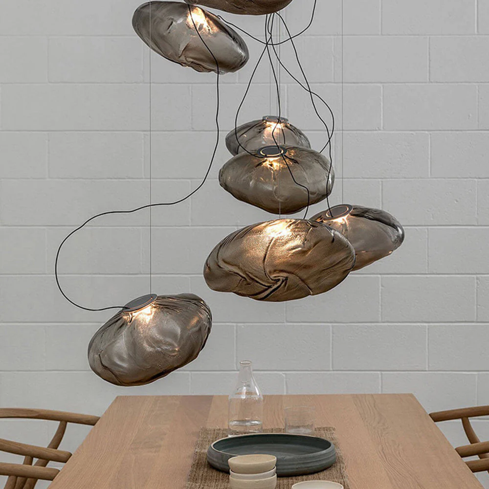 Stylish Glass Cloud Shape Pendant Light Indoor Fixture Decorative Light - Image 12