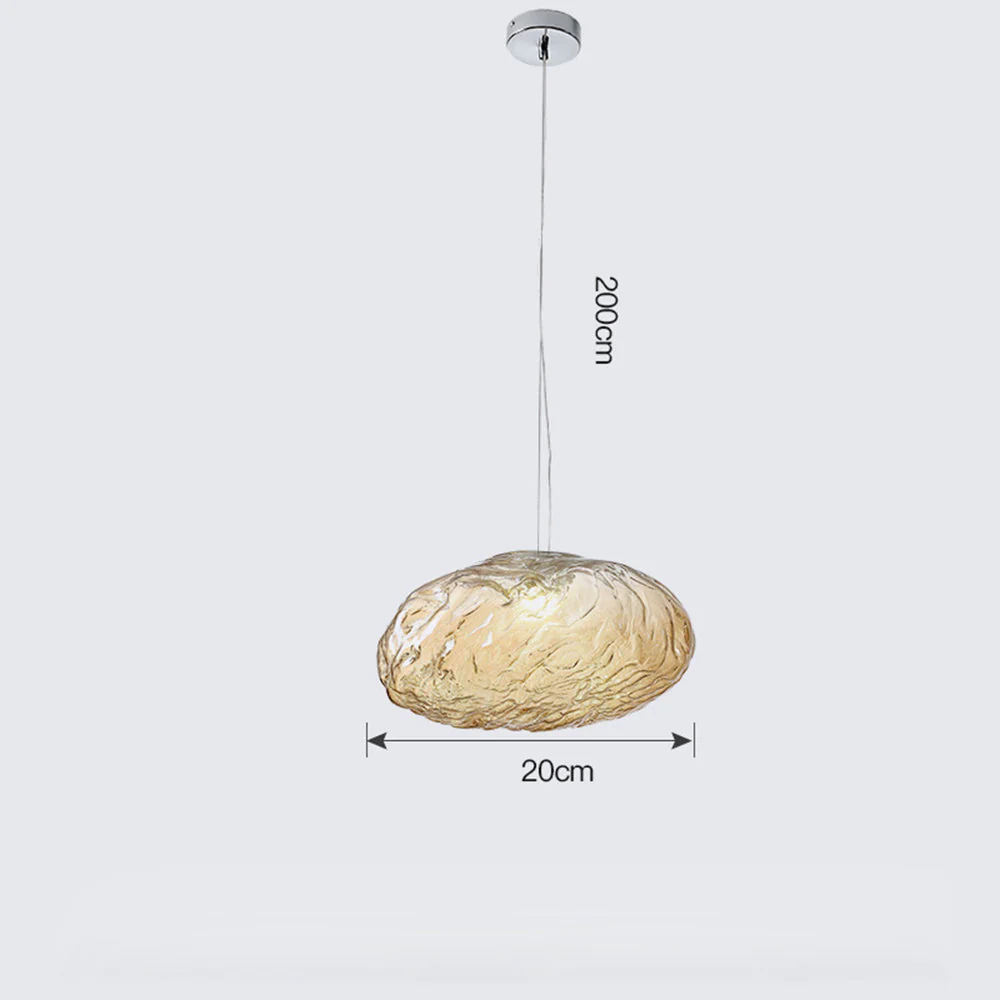 Stylish Glass Cloud Shape Pendant Light Indoor Fixture Decorative Light - Image 4
