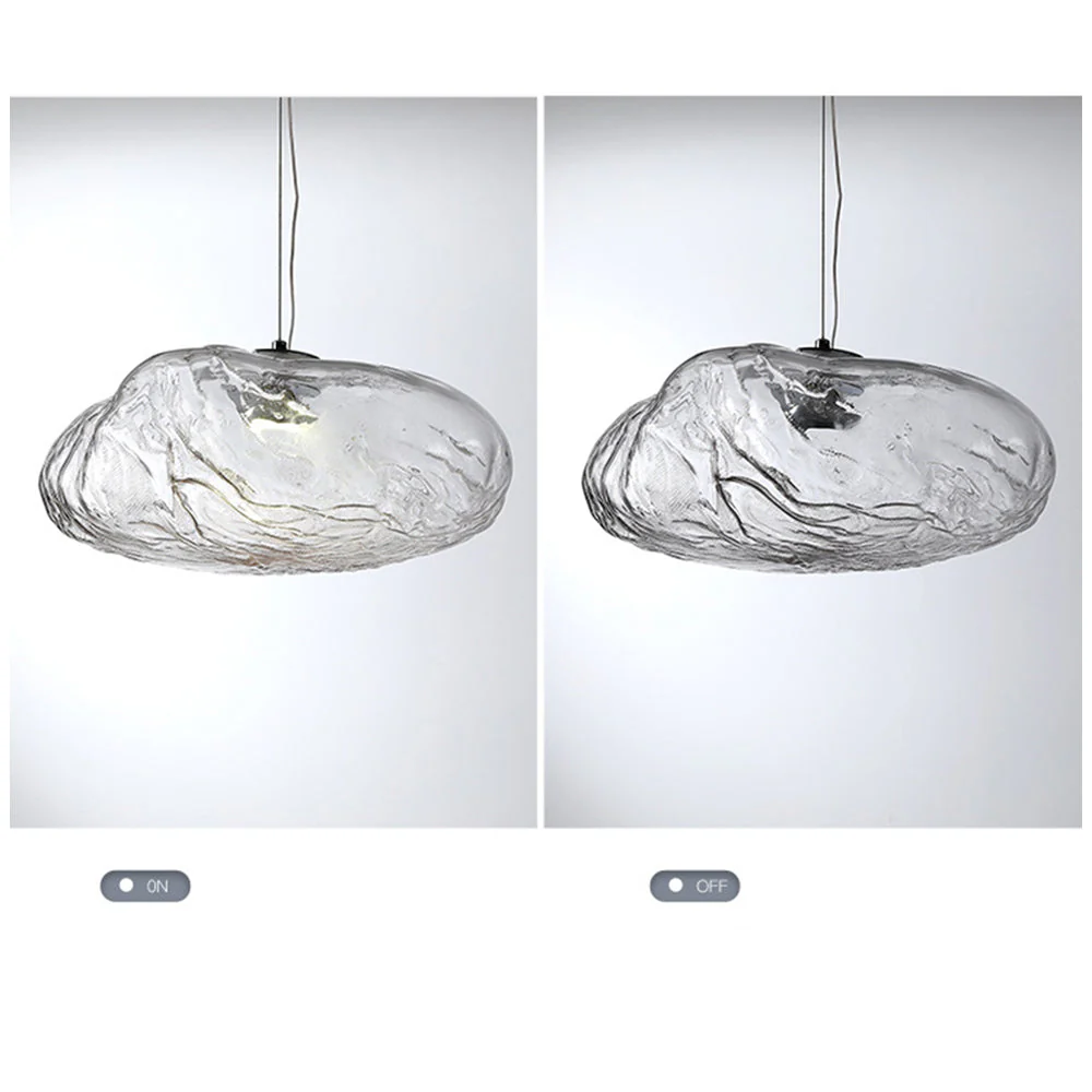 Stylish Glass Cloud Shape Pendant Light Indoor Fixture Decorative Light - Image 9