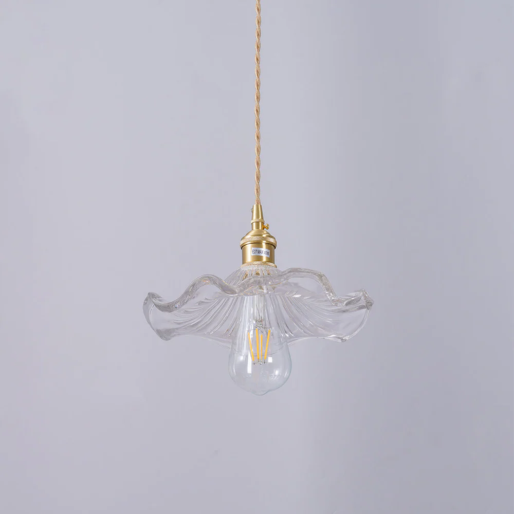 Stylish Hibiscus Flower Glass Pendant Light - Image 12