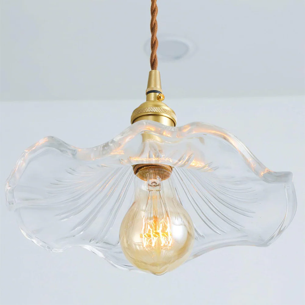 Stylish Hibiscus Flower Glass Pendant Light - Image 13