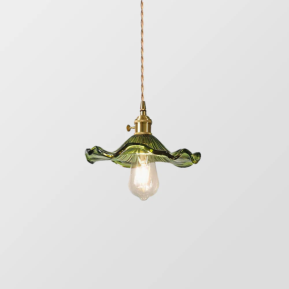 Stylish Hibiscus Flower Glass Pendant Light - Image 3