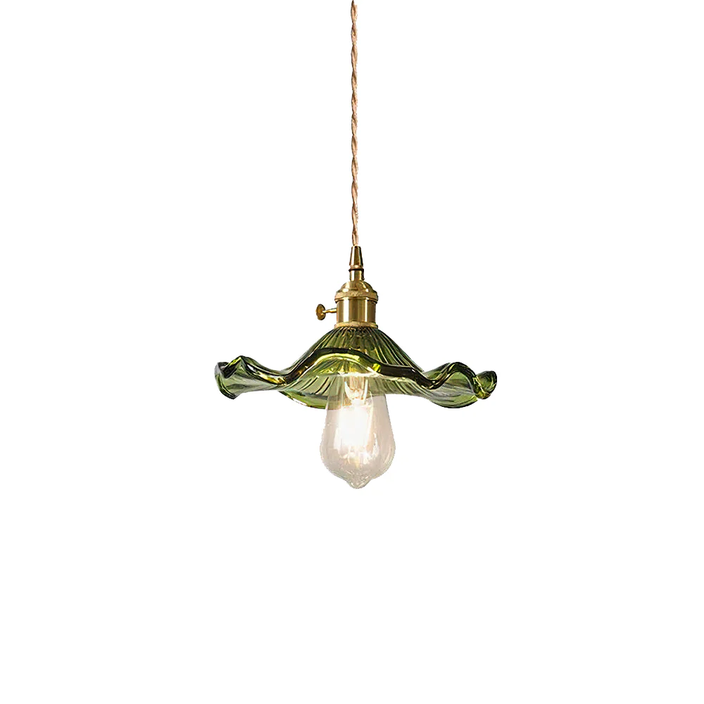 Stylish Hibiscus Flower Glass Pendant Light - Image 7