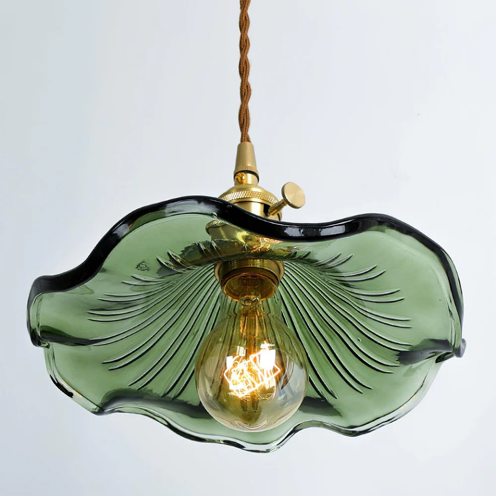 Stylish Hibiscus Flower Glass Pendant Light - Image 8