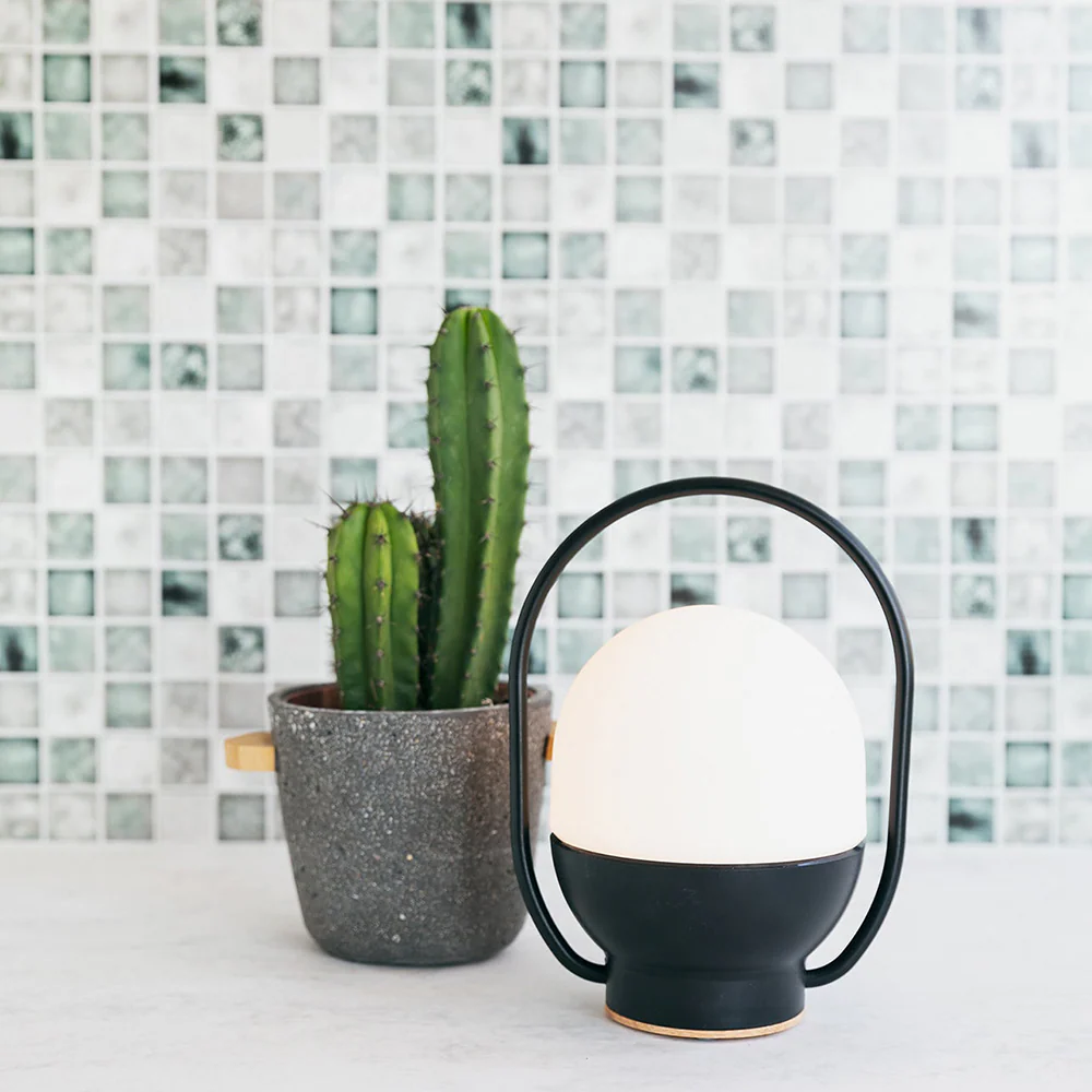 Portable White and Black Indoor / Outdoor Table Lamp - Image 3