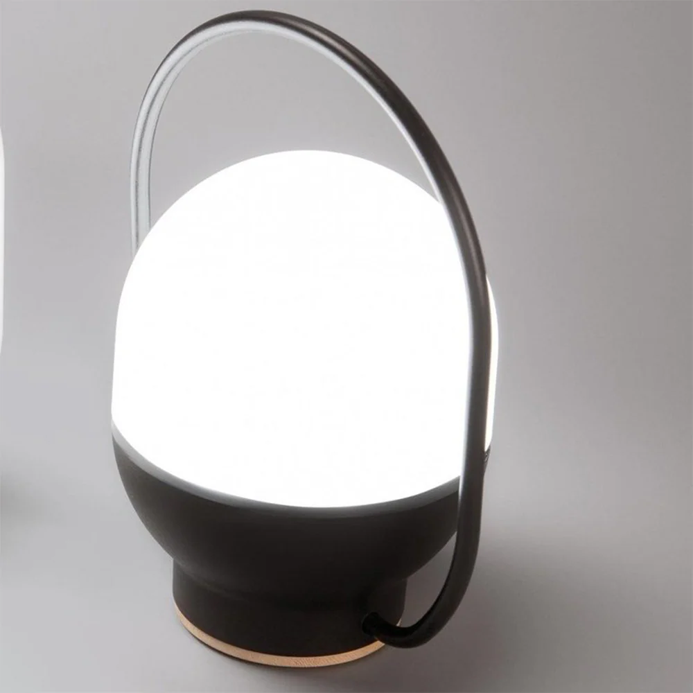 Portable White and Black Indoor / Outdoor Table Lamp - Image 5