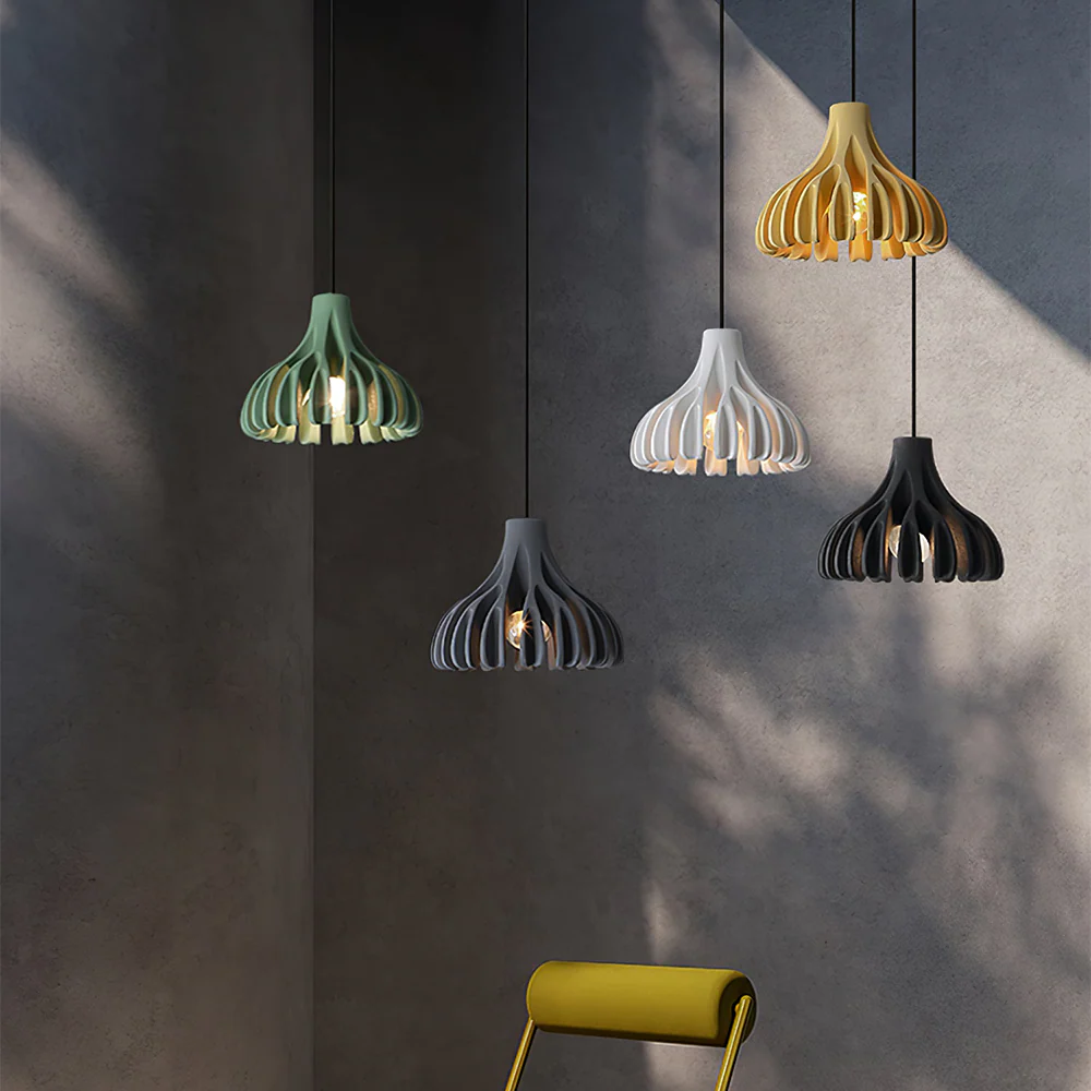 Unique Colorful Coral Resin Pendant Lamp - Image 2