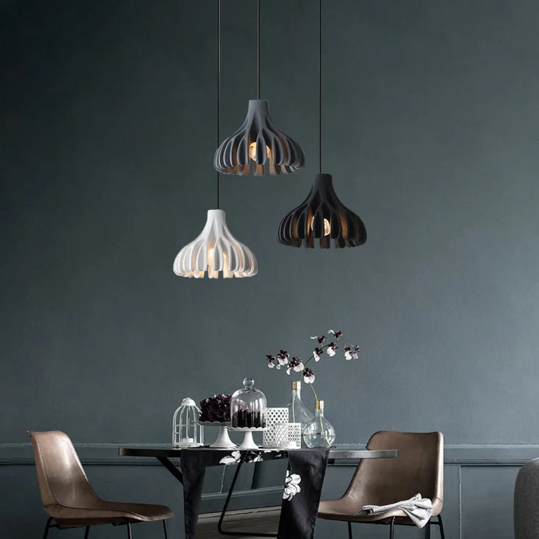 Unique Colorful Coral Resin Pendant Lamp - Image 3