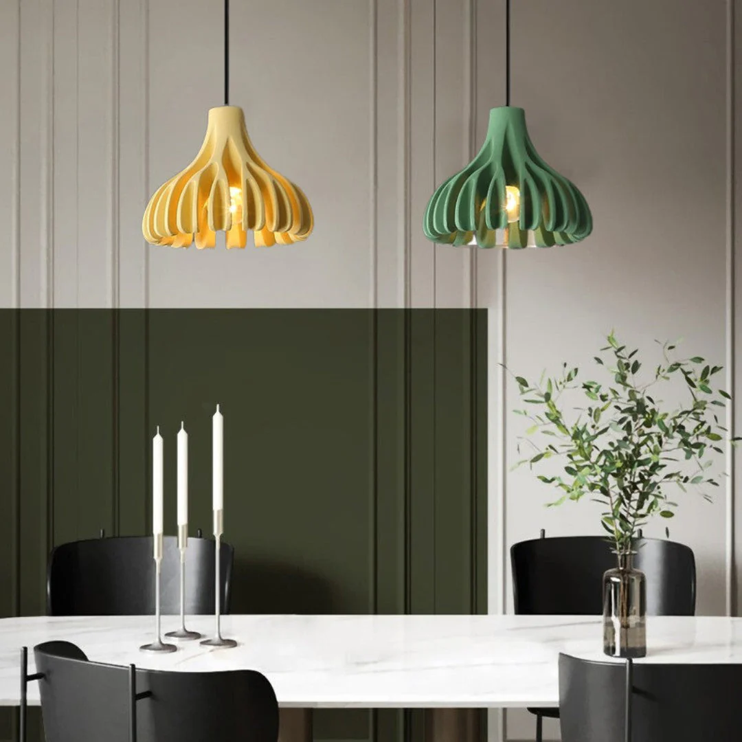 Unique Colorful Coral Resin Pendant Lamp - Image 4