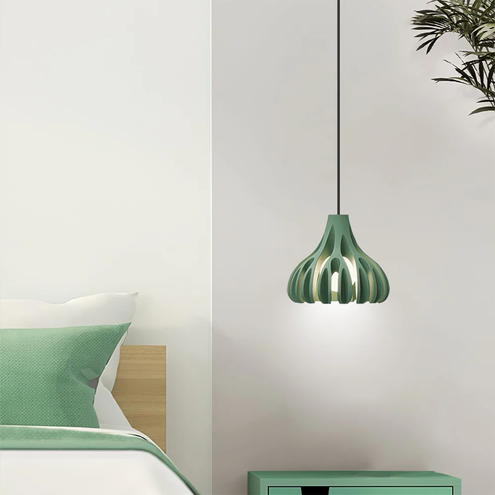 Unique Colorful Coral Resin Pendant Lamp - Image 7