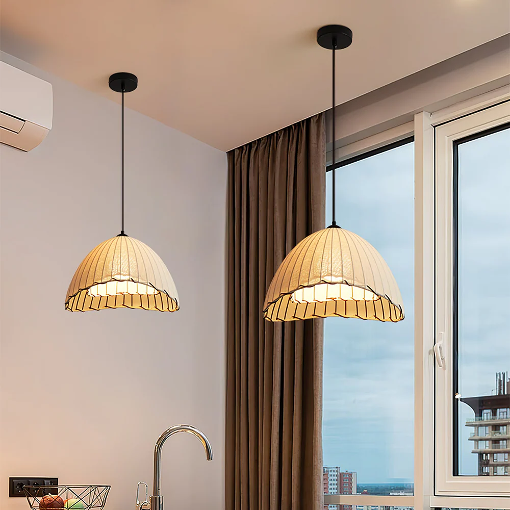 Unique Fabric Linen Maris Pendant Light - Image 8