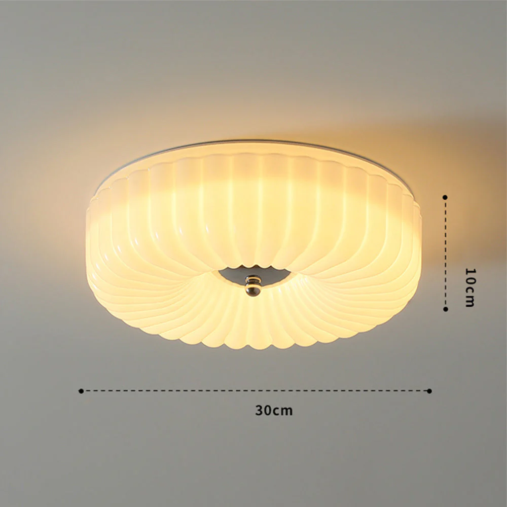 Vinatge Bauhaus Cream Glass Ceiling Light - Image 10