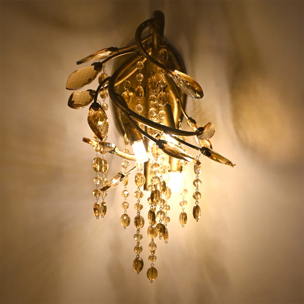 Vintage Autumn Twilight Metal Wall Lamp - Image 2