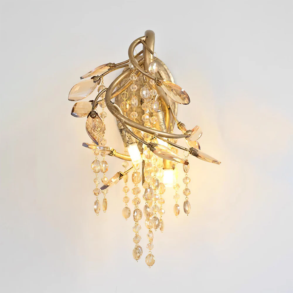 Vintage Autumn Twilight Metal Wall Lamp - Image 3