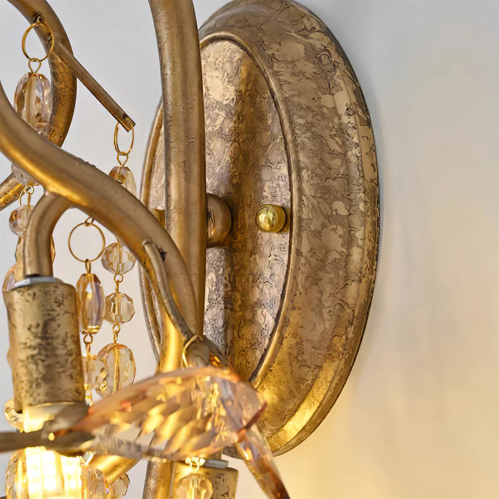 Vintage Autumn Twilight Metal Wall Lamp - Image 4