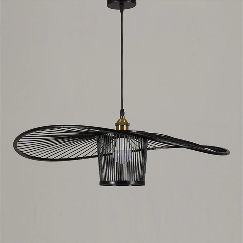 Vintage Bamboo Woven Wicker Handmade Rattan Pendant Light - Image 7