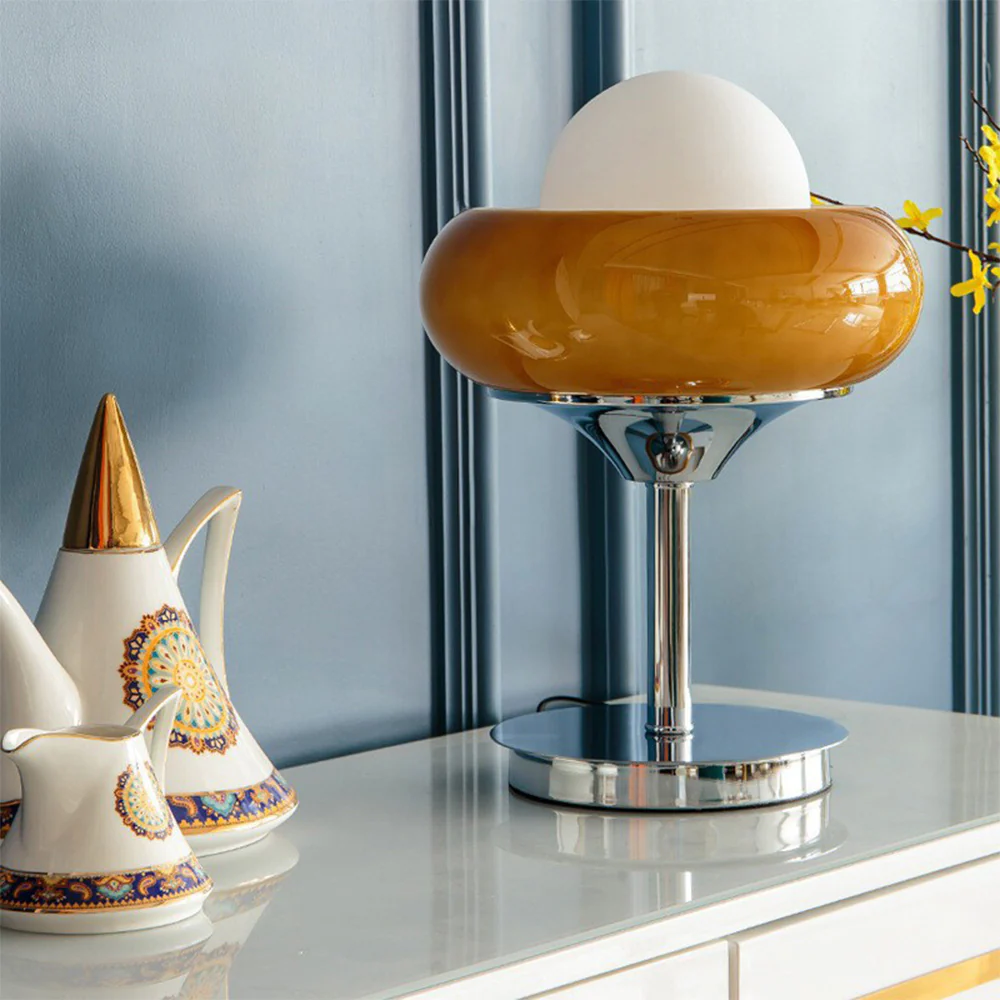 Vintage Bauahus Glass Creative Desk Lamp - Image 4