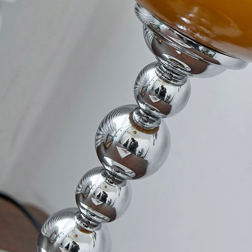 Vintage Bauhaus Glass Flower Shaped Table Lamp - Image 4