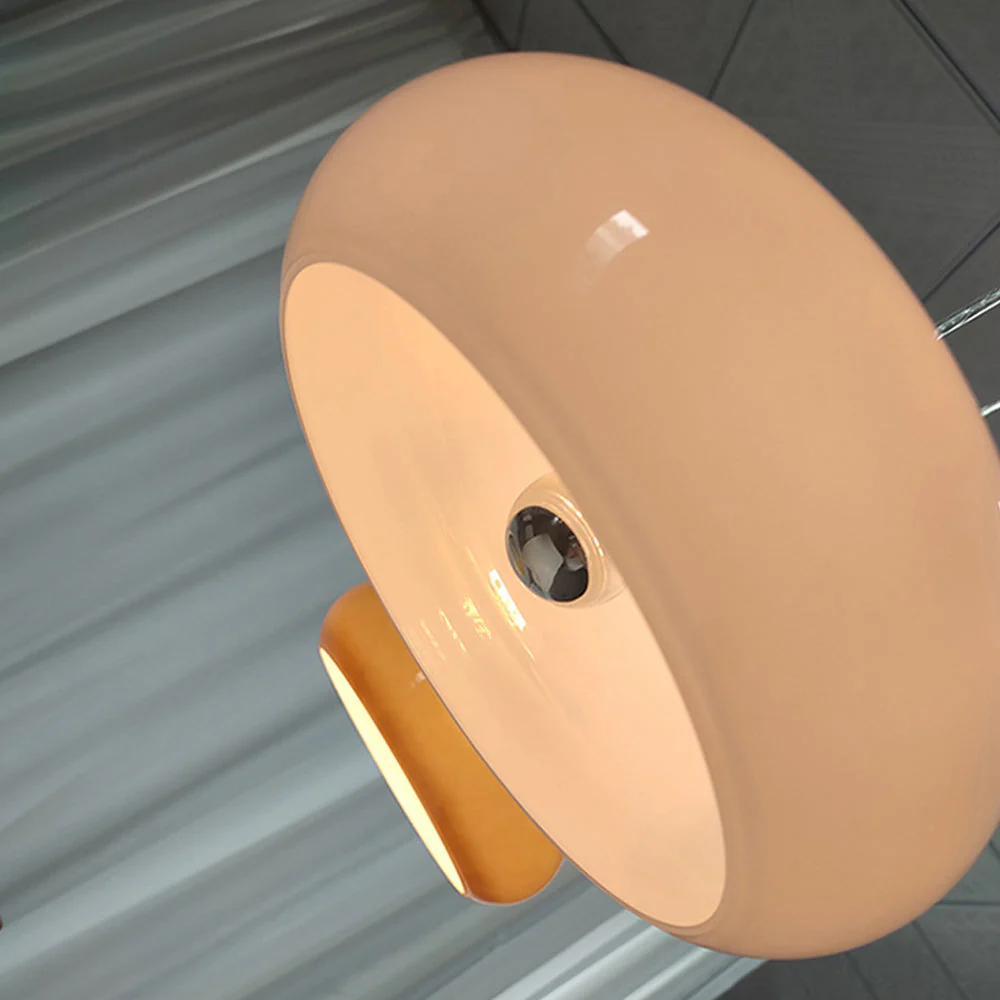 Vintage Bauhaus Round Glass Pendant Light - Image 8