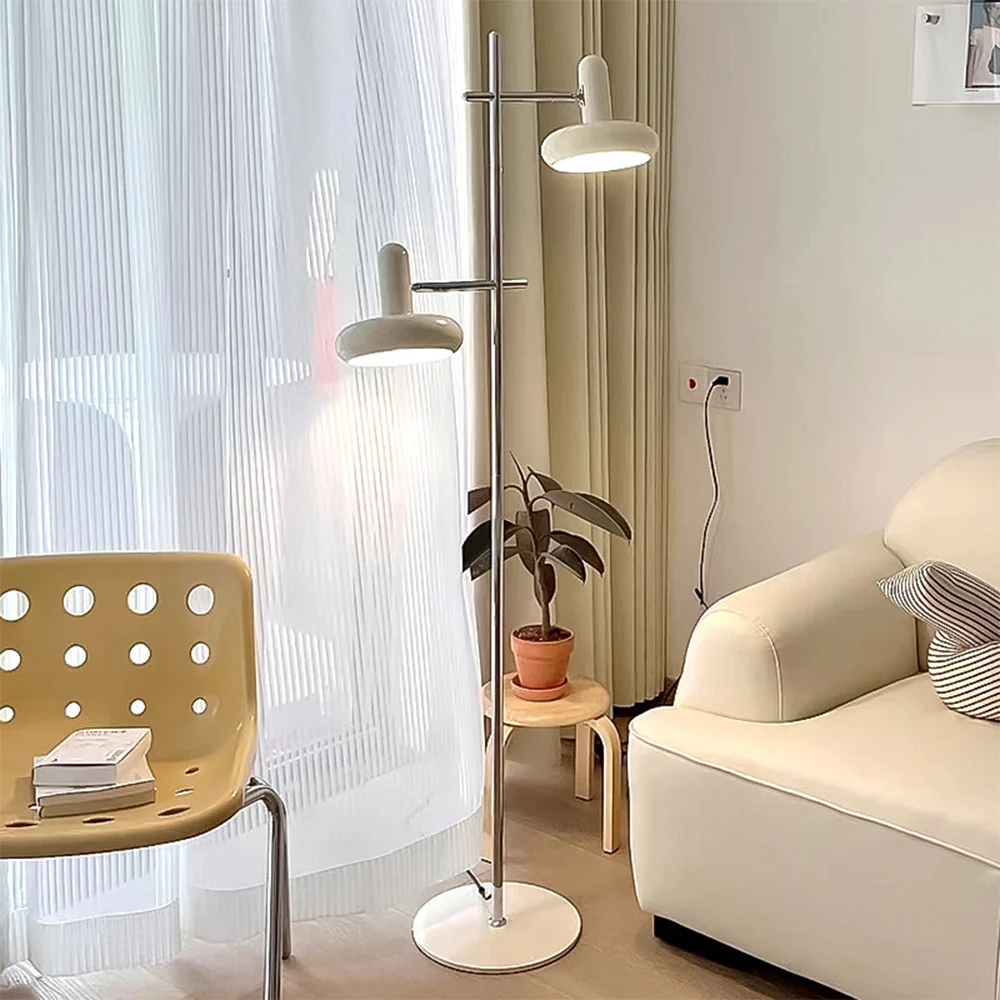 Vintage Bauhaus Two Heads Sofa Beside Glass Floor Lamp - Image 3