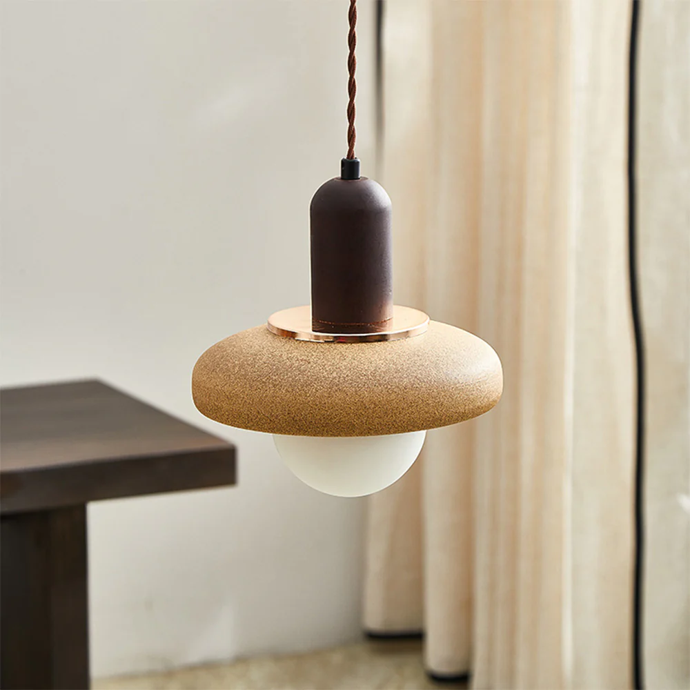 Vintage Ceramic Frosted Small Pendant Light