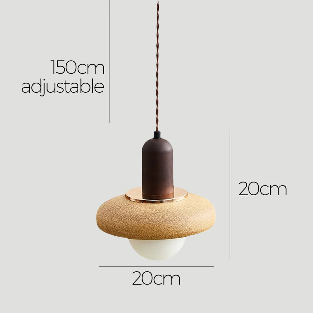 Vintage Ceramic Frosted Small Pendant Light - Image 6