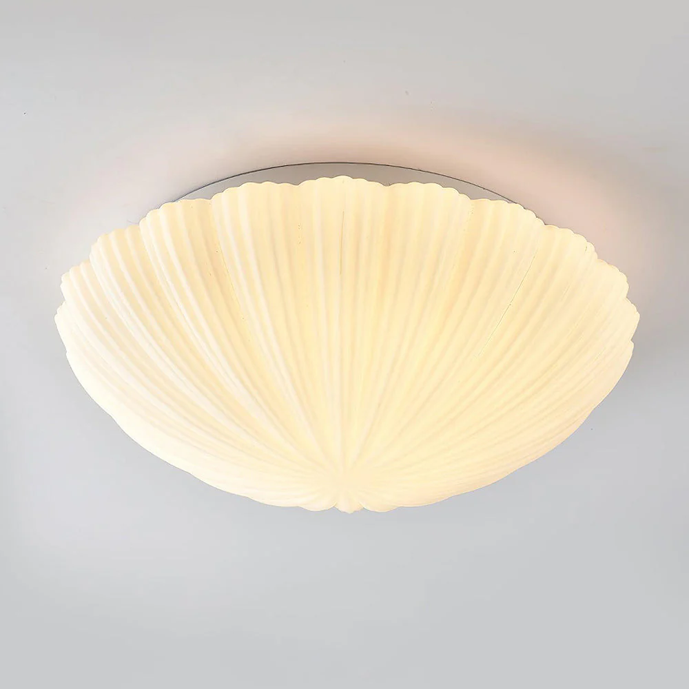 Vintage Cream White Seashell Ceiling Lamp - Image 13