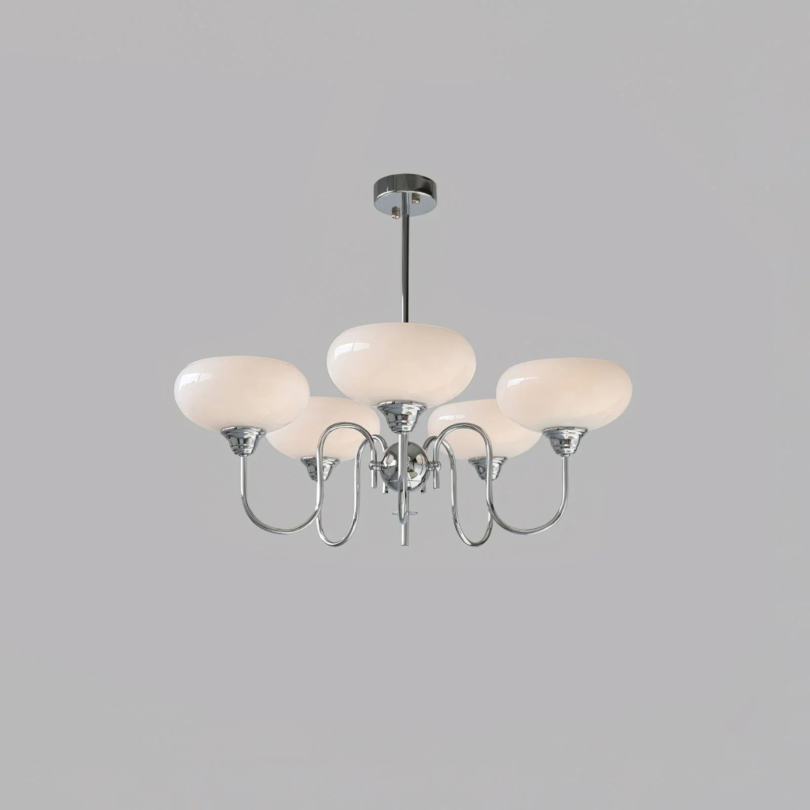 Vintage Creamy Persimmon Glass Chandelier - Image 8