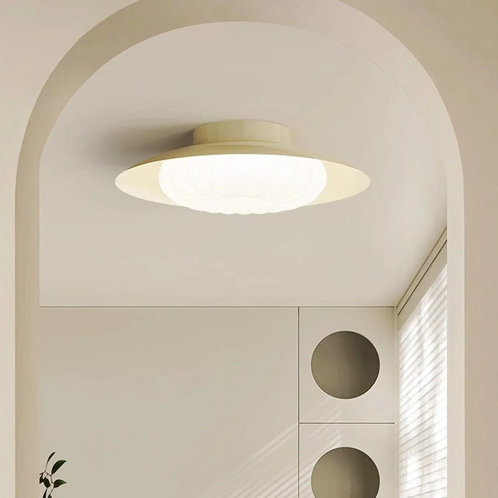 Vintage Creamy White Hallway Ceiling Light - Image 2