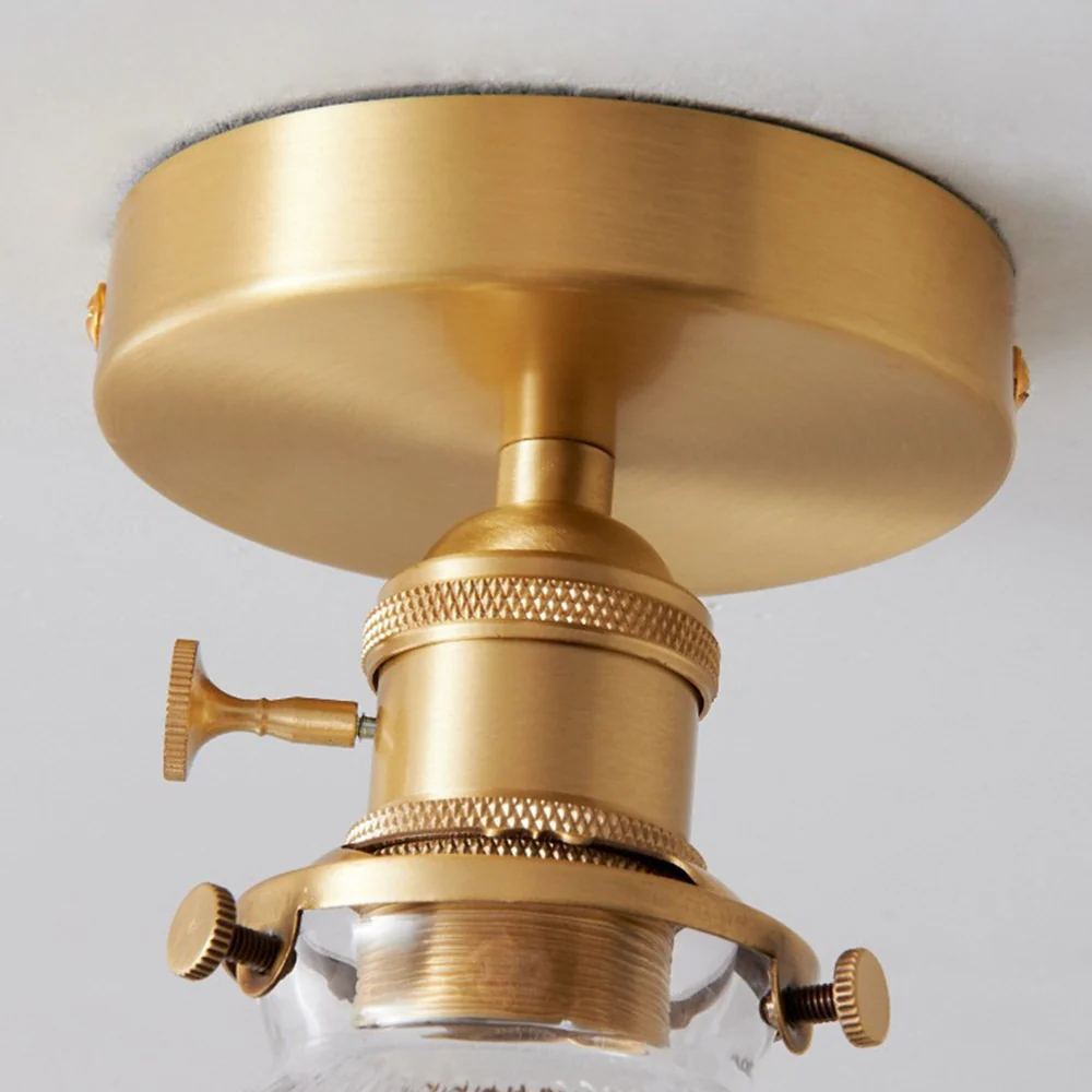 Vintage Crystal Clear Glass Ceiling Light Hallway - Image 5