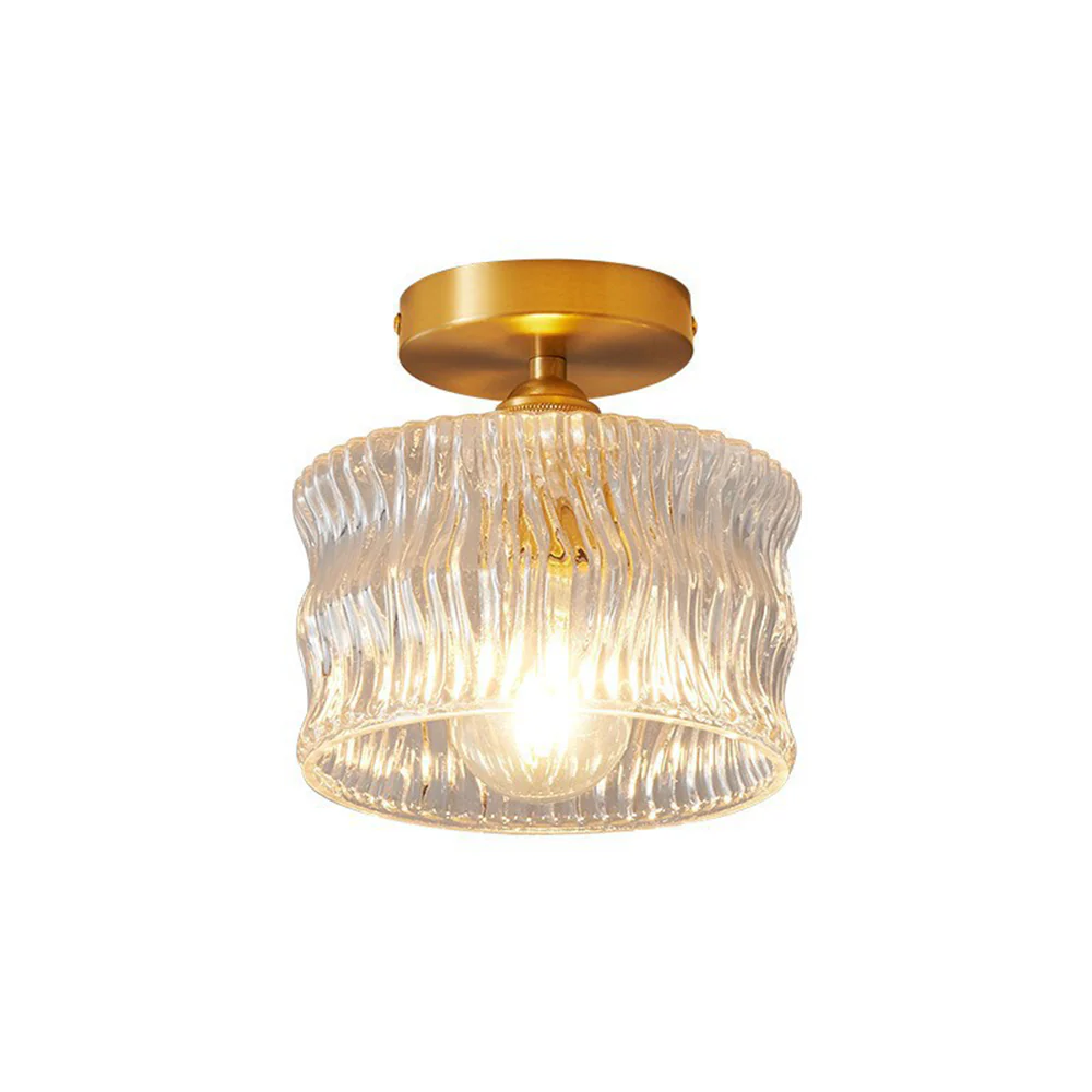 Vintage Crystal Clear Glass Ceiling Light Hallway - Image 6