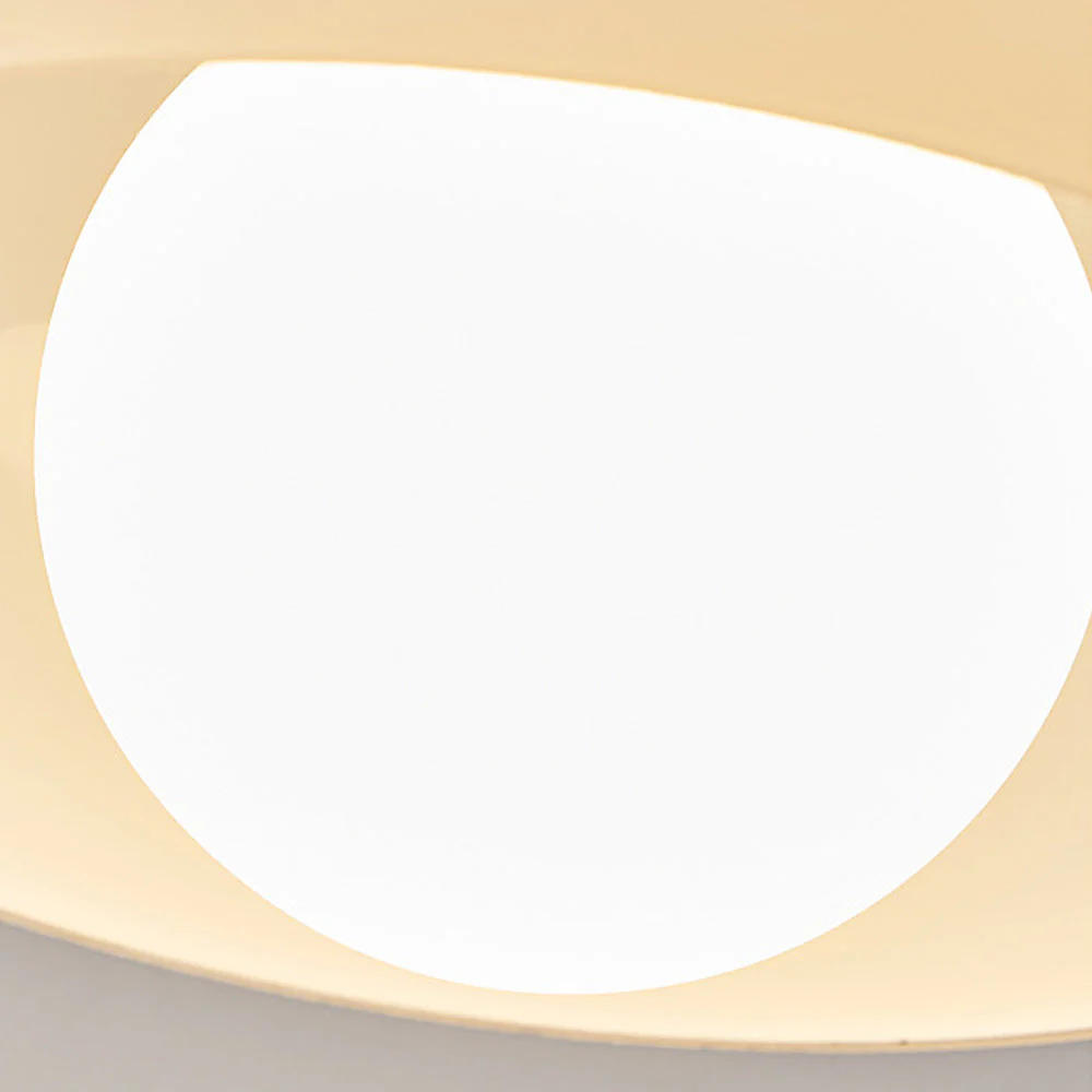 Vintage French White Hallway Glass Ceiling Light - Image 9