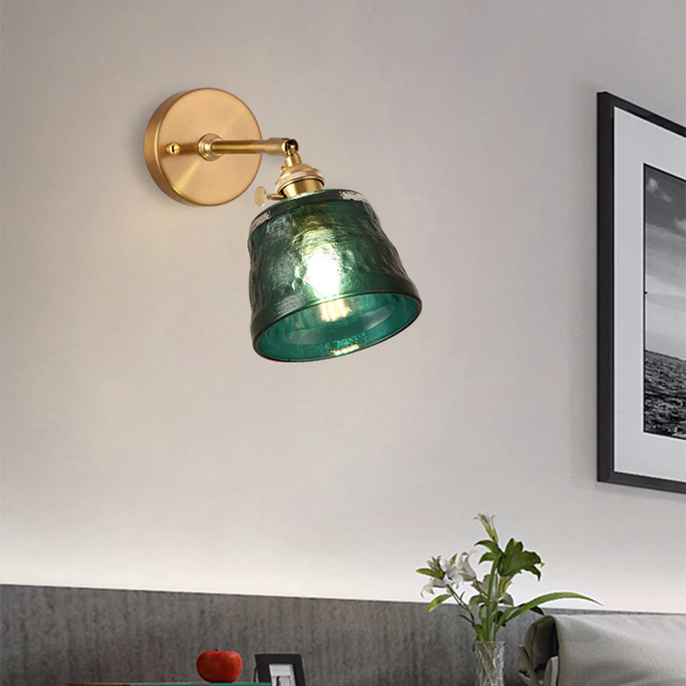 Vintage Glass Adjustable Wall Sconce - Image 10