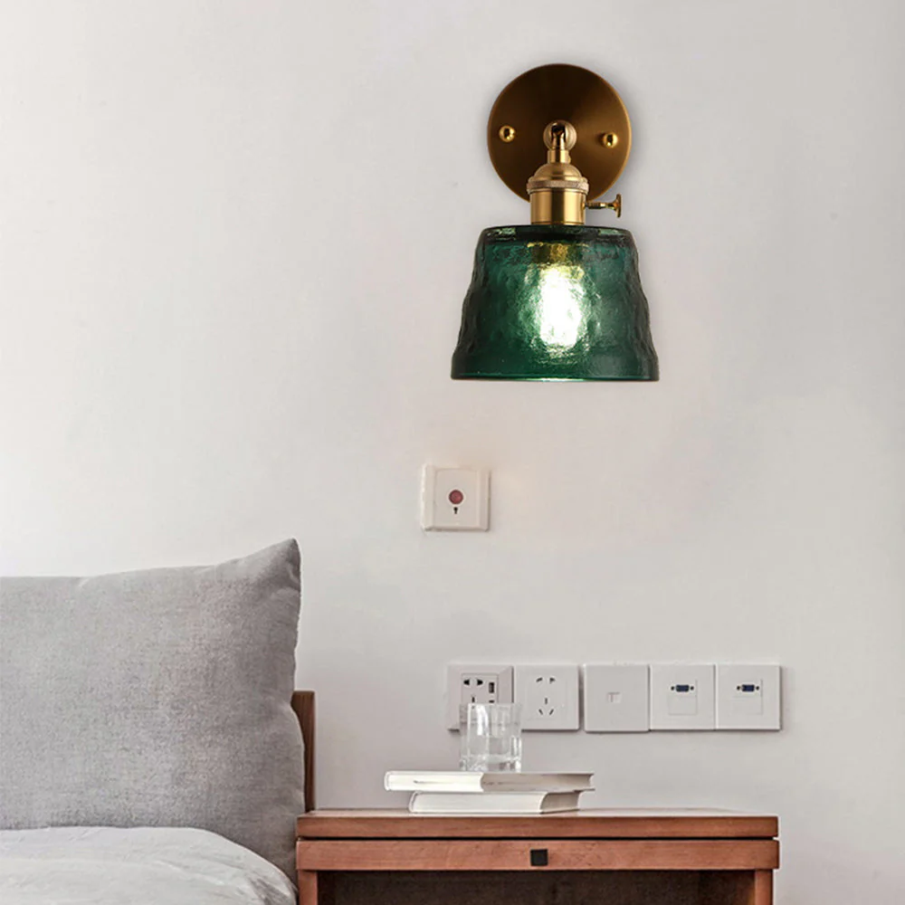 Vintage Glass Adjustable Wall Sconce - Image 11