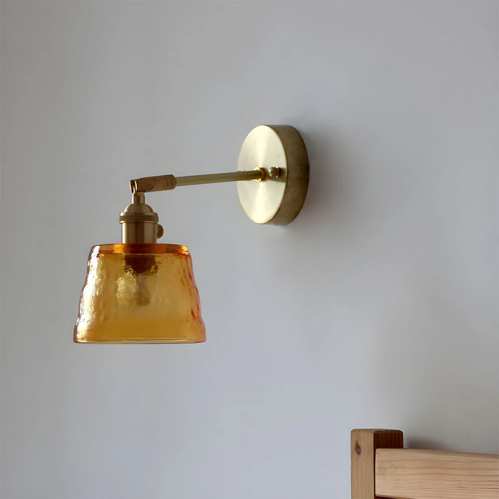 Vintage Glass Adjustable Wall Sconce - Image 12
