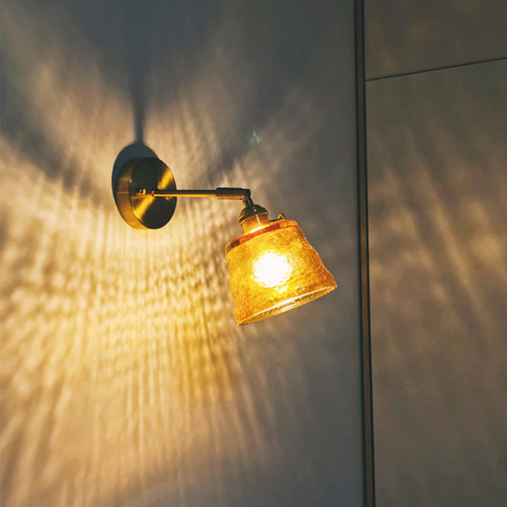 Vintage Glass Adjustable Wall Sconce - Image 14