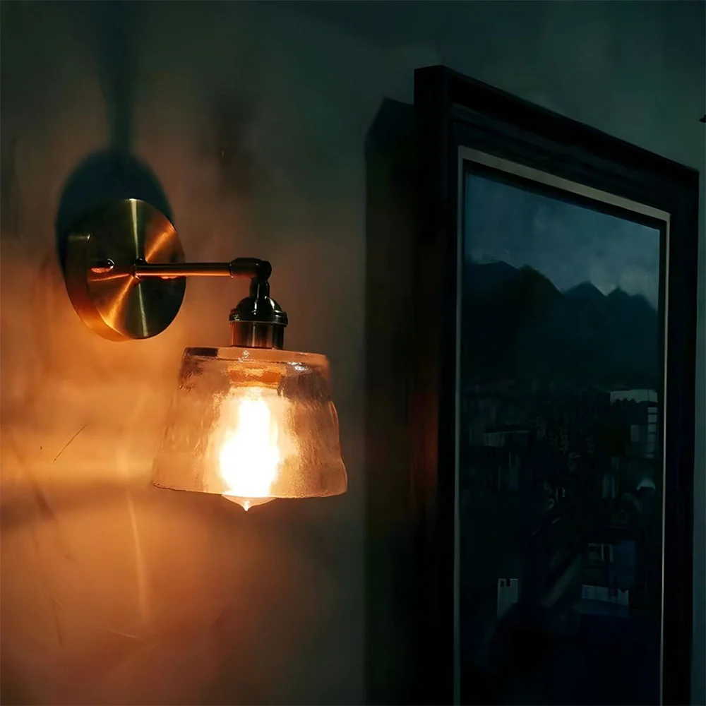 Vintage Glass Adjustable Wall Sconce - Image 3