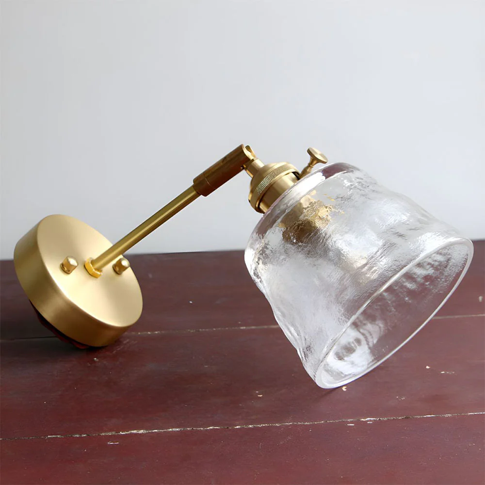 Vintage Glass Adjustable Wall Sconce - Image 4