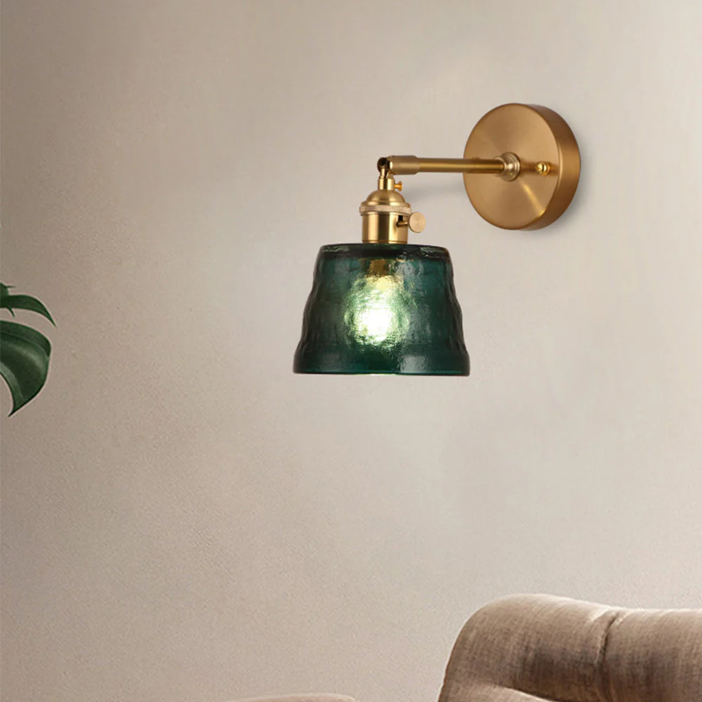 Vintage Glass Adjustable Wall Sconce - Image 7