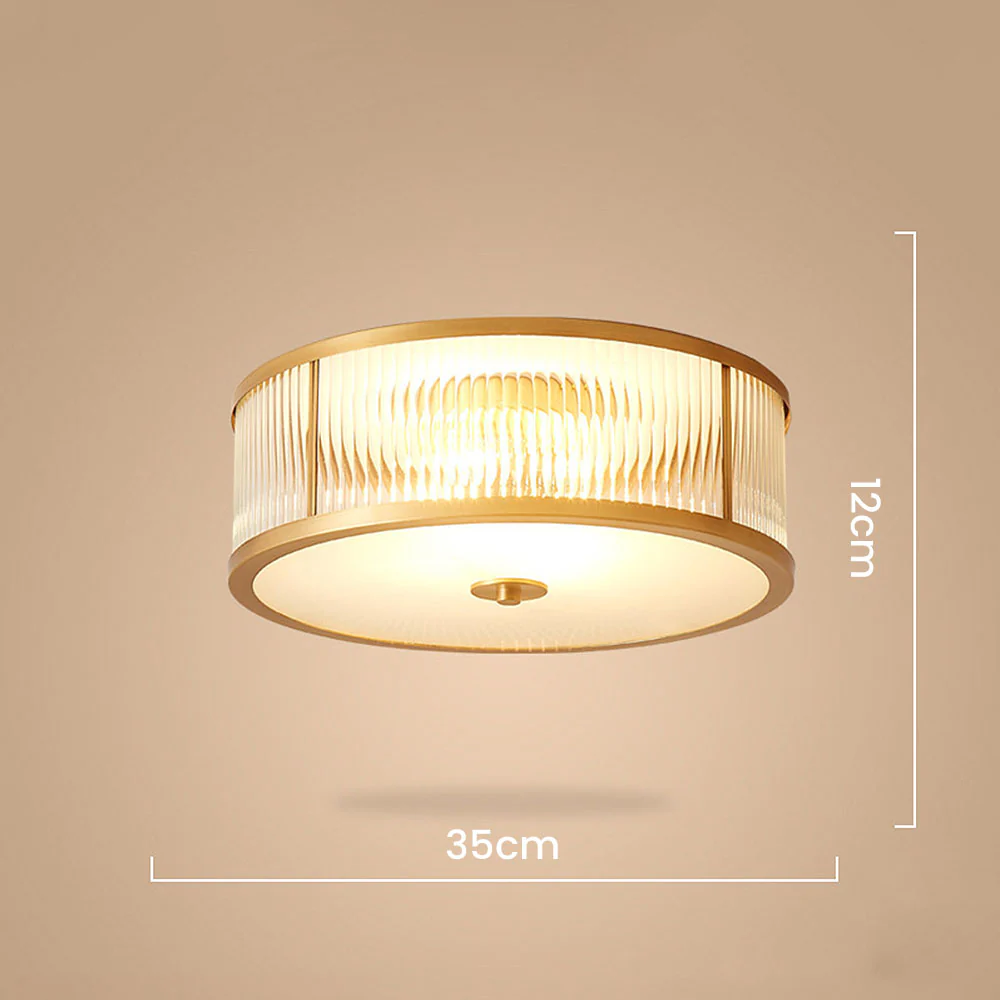 Vintage Glass Luxury Drum Ceiling Light - Image 11