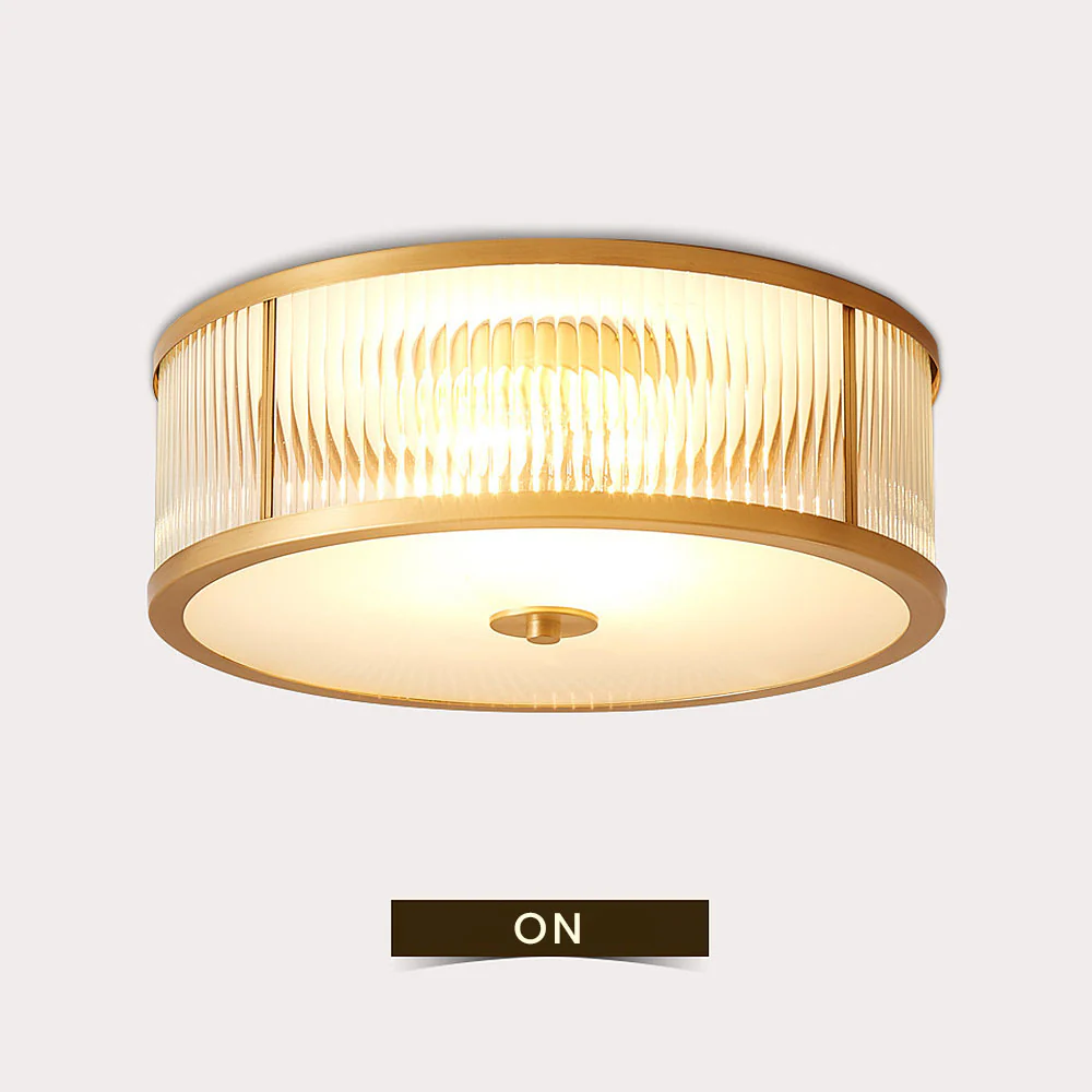 Vintage Glass Luxury Drum Ceiling Light - Image 4