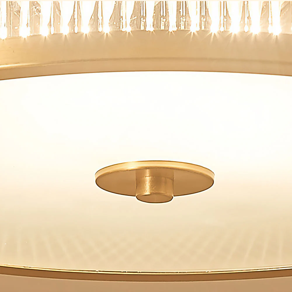 Vintage Glass Luxury Drum Ceiling Light - Image 9