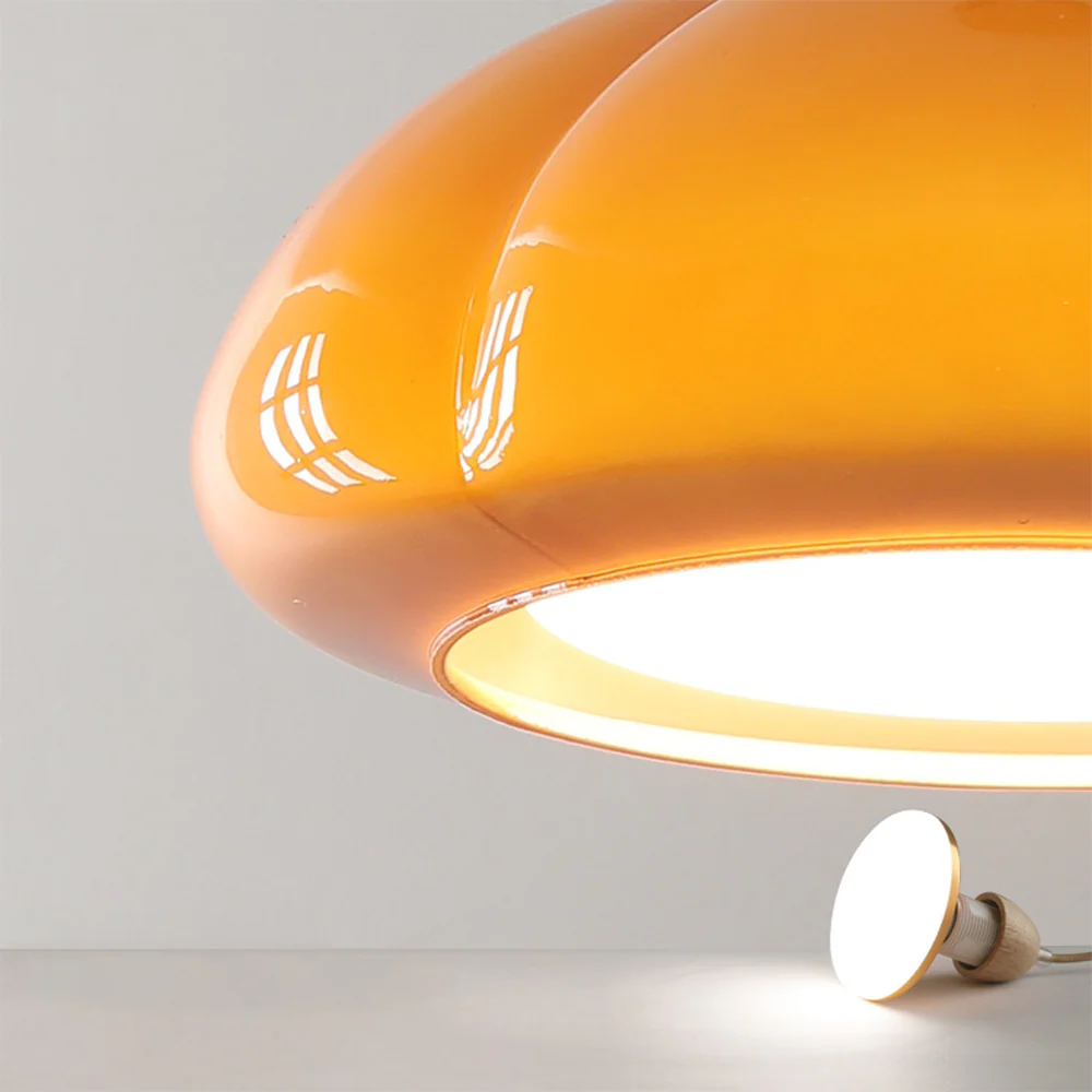 Vintage Glass Pumpkin Pendant Light - Image 12